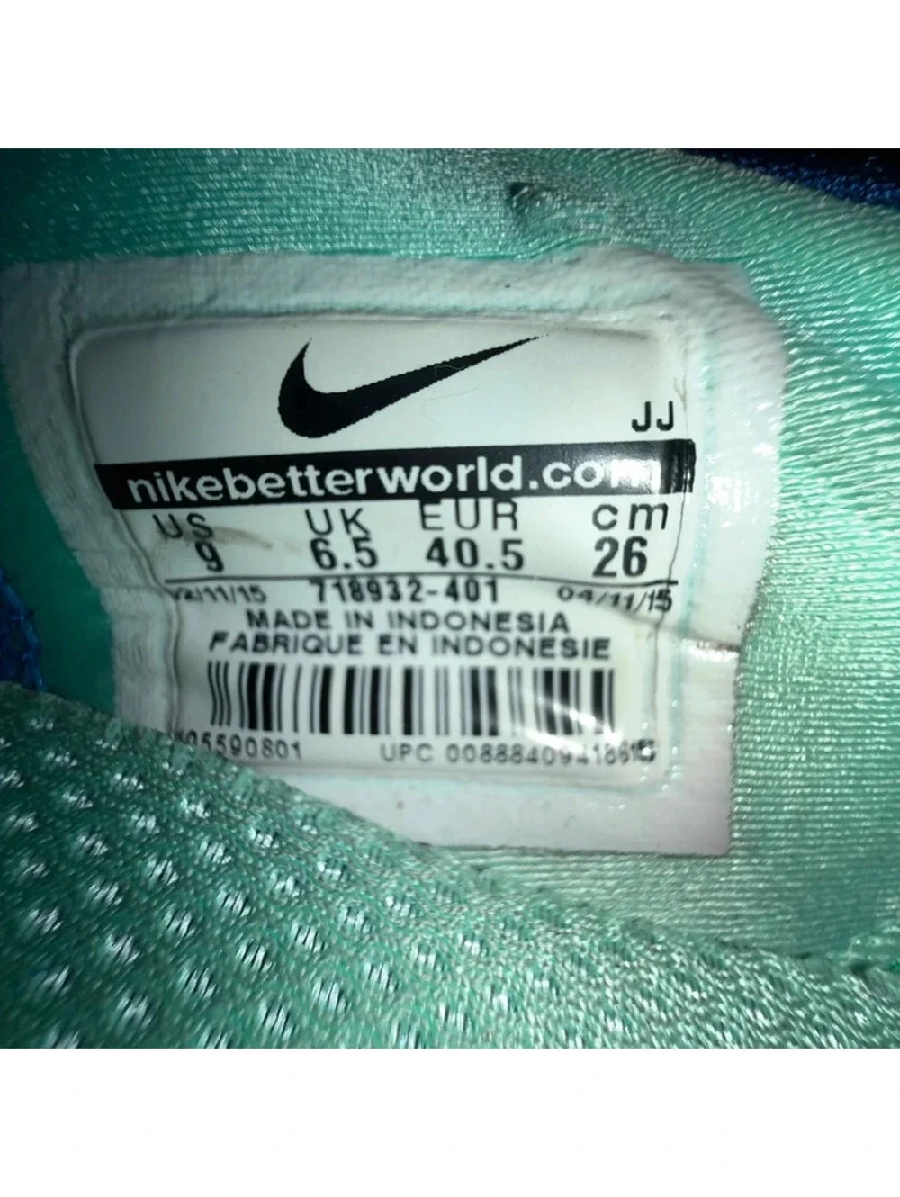 Nike Free 5.0 TR Fit 5 BRTHE Women’s Size 9 Blue Mint